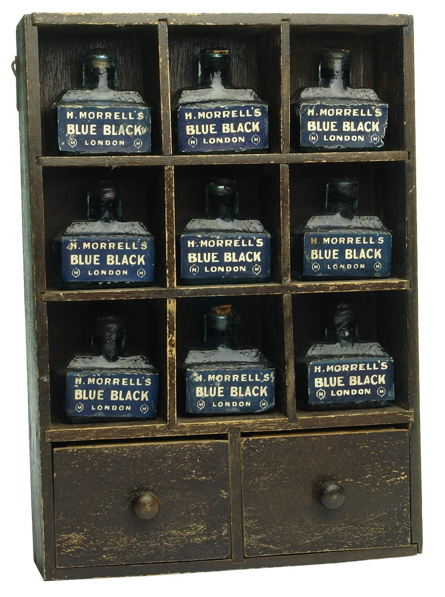 Morells Blue Black Ink Bottles