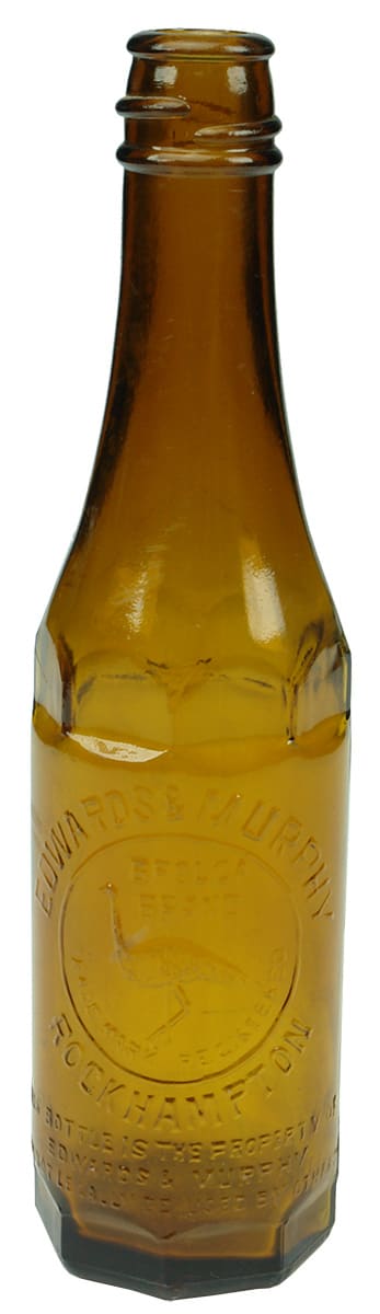 Edwards Murphy Brolga Rockhampton Amber Sauce Bottle