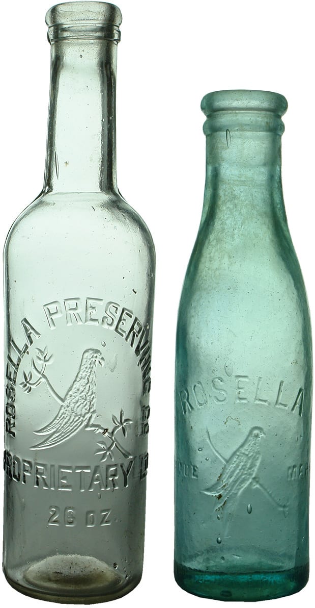 Rosella Preserves Antique Bottles