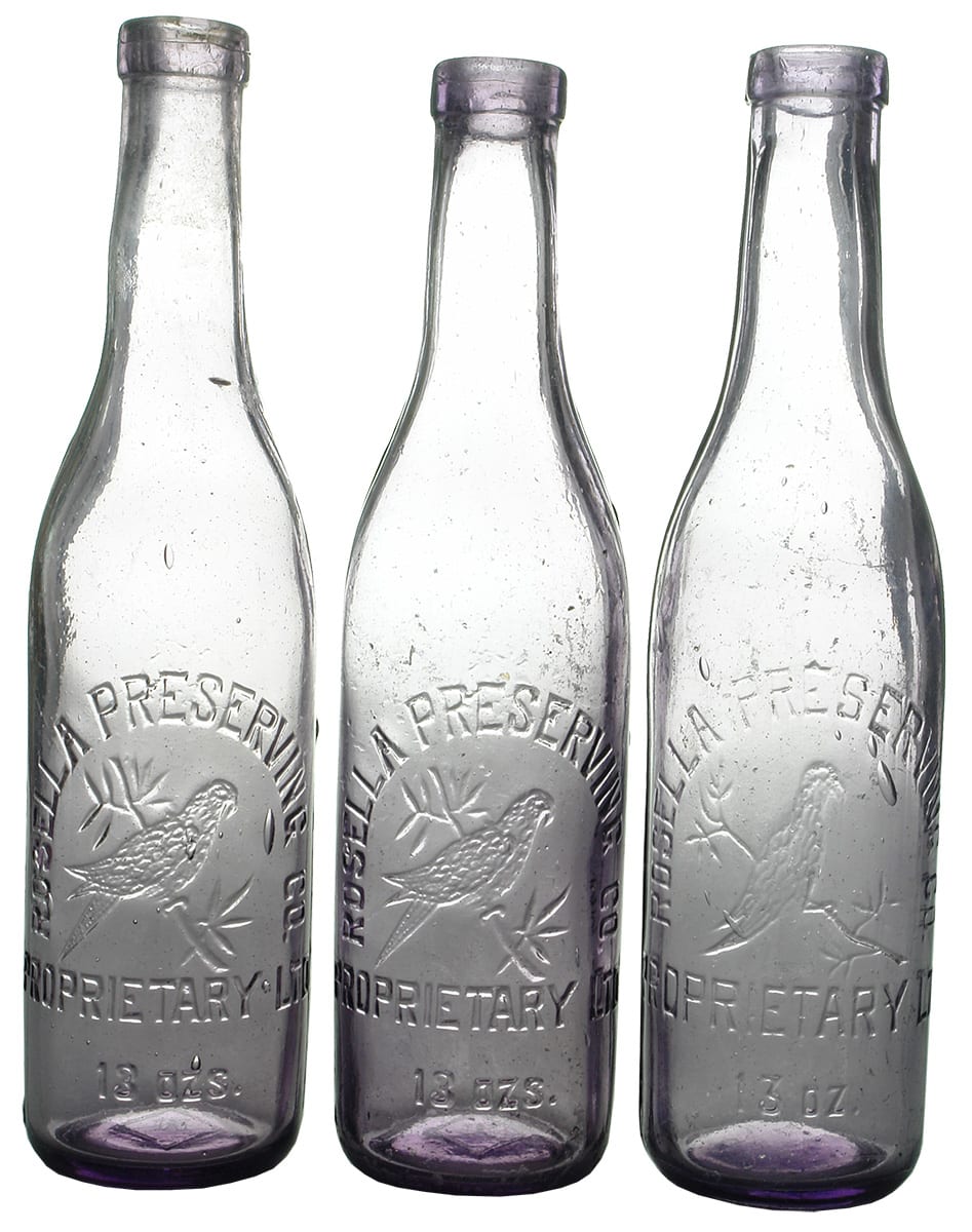 Rosella Sauce Antique Bottles