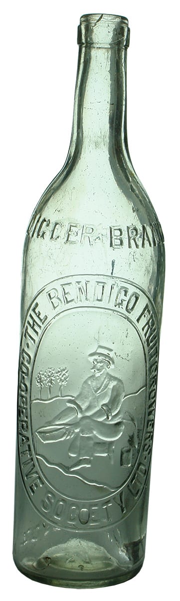 Digger Brand Bendigo Fruitgrowers Antique Tomato Sauce Bottle