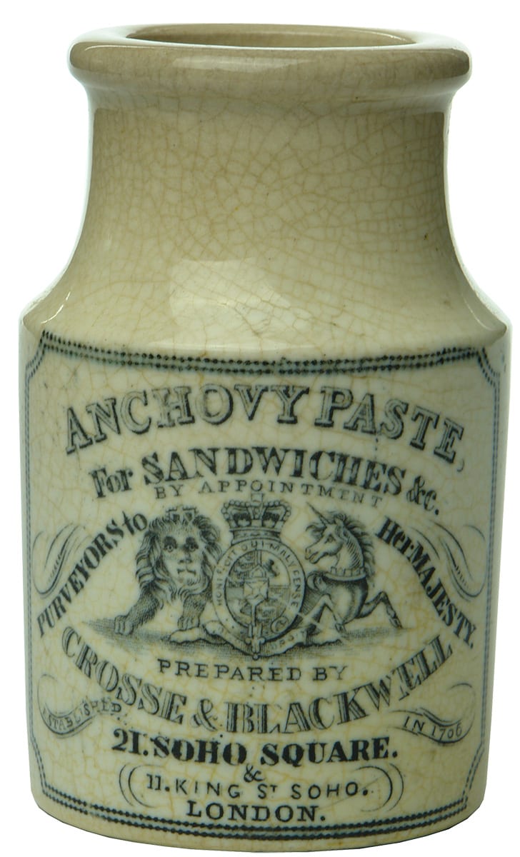 Anchovy Paste Crosse Blackwell Stone Jar