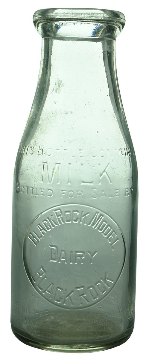 Black Rock Model Dairy Pint Milk Bottle