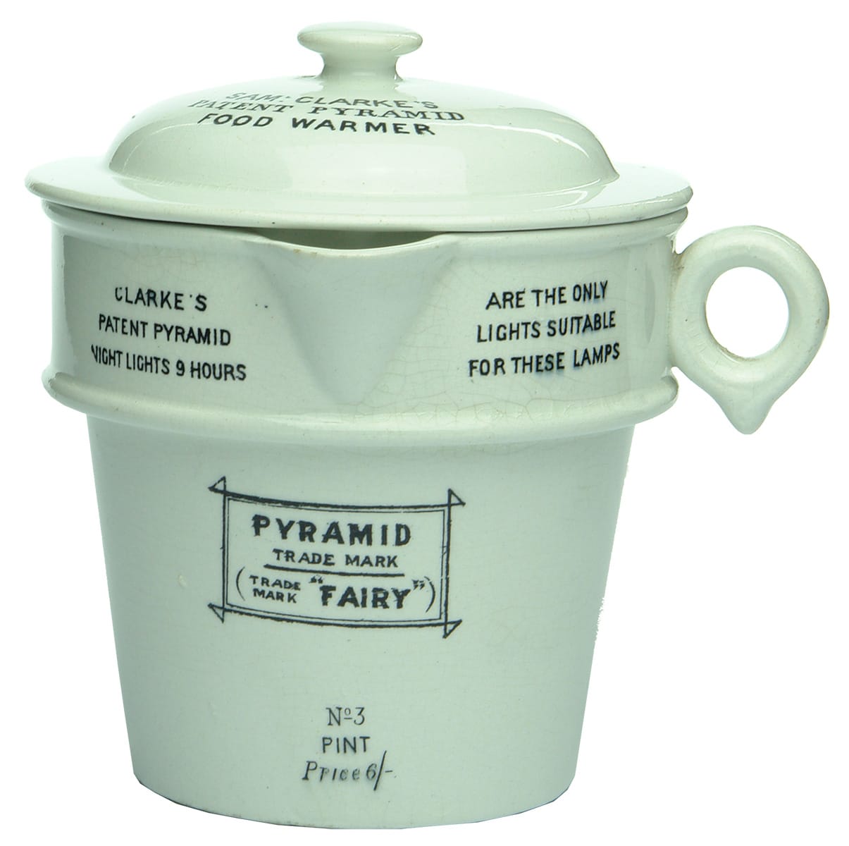 Sam Clarke's Patent Pyramid Food Warmer