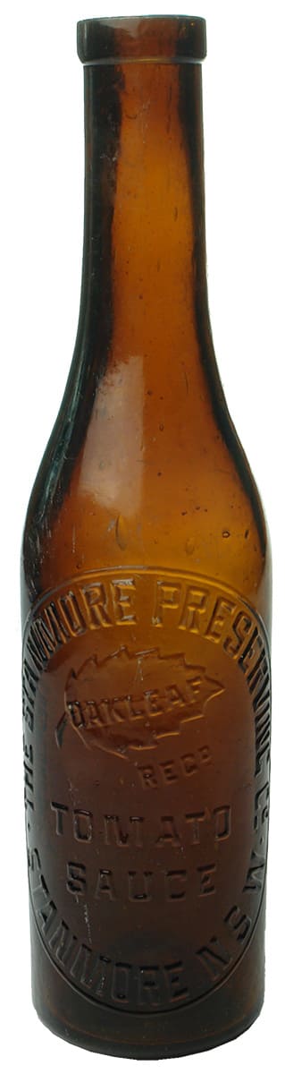 Stanmore Oakleaf Sydney Amber Glass Bottle