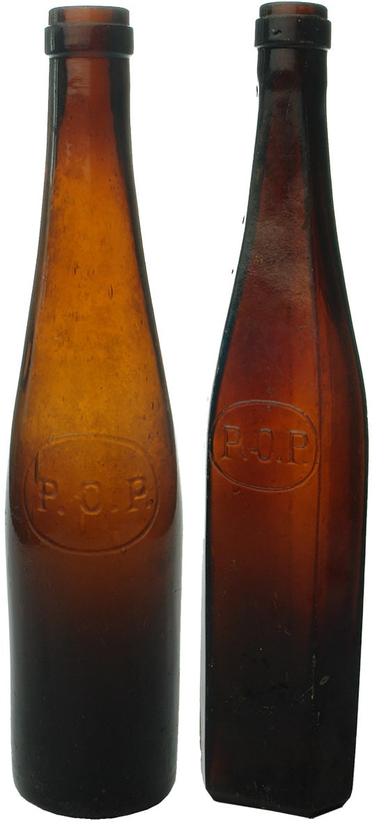 POP Pioneer Orange Phosphate Antique Cordial Bottles