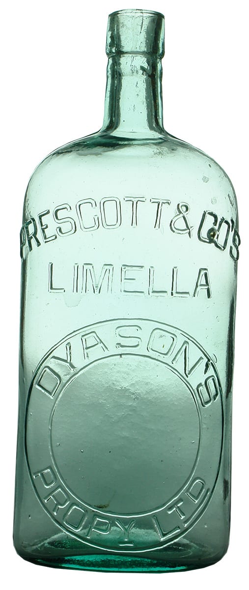 Prescott Limella Dyasons Antique Cordial Bottle