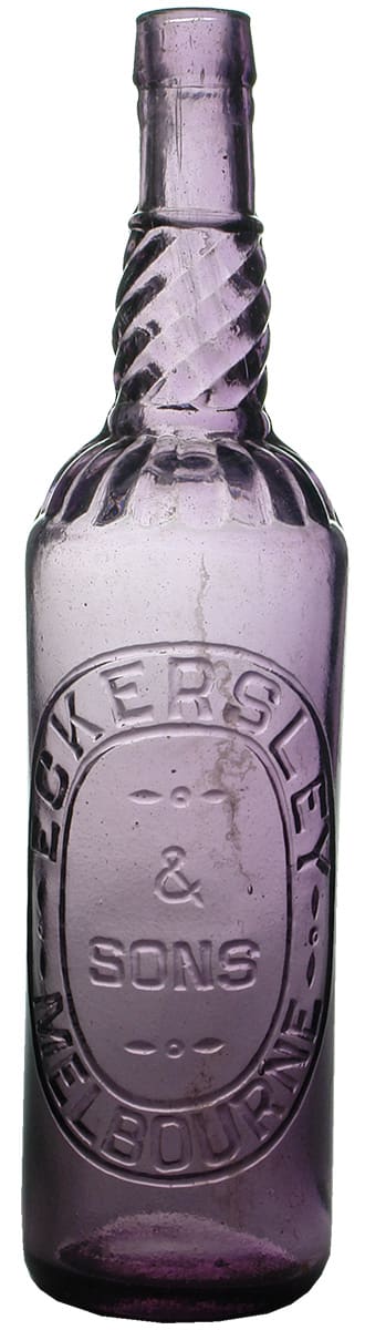 Eckersley Melbourne Antique Purple Cordial Bottle