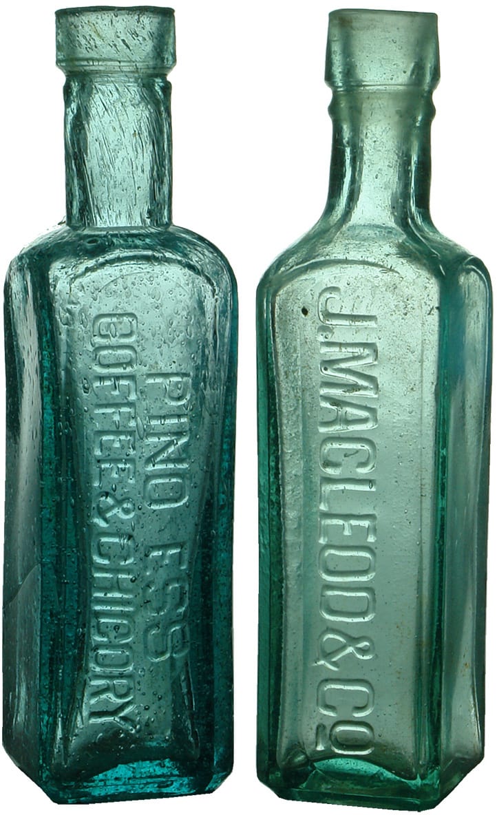 Antique Glass Coffee Essence Bottles