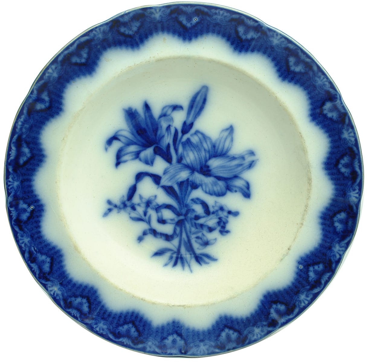 Large Bowl Blue Floral Design