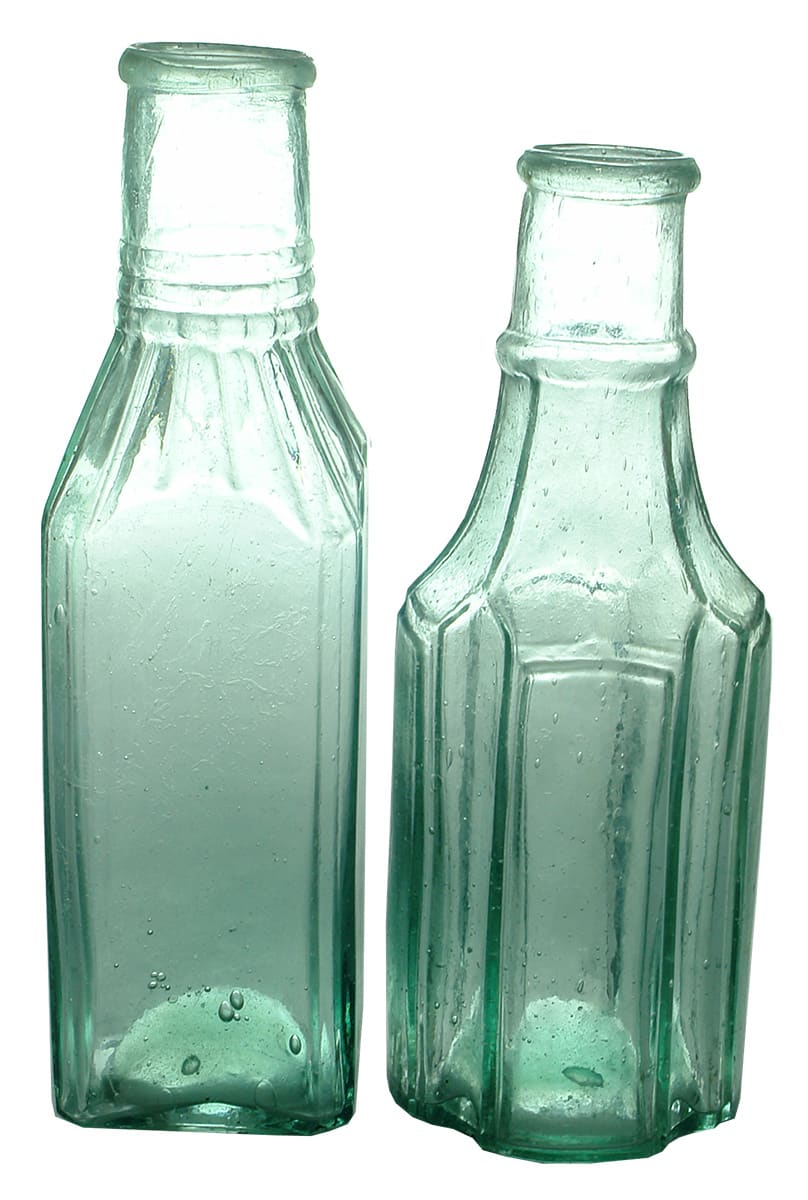 Antique Glass Pickle Food Bottles