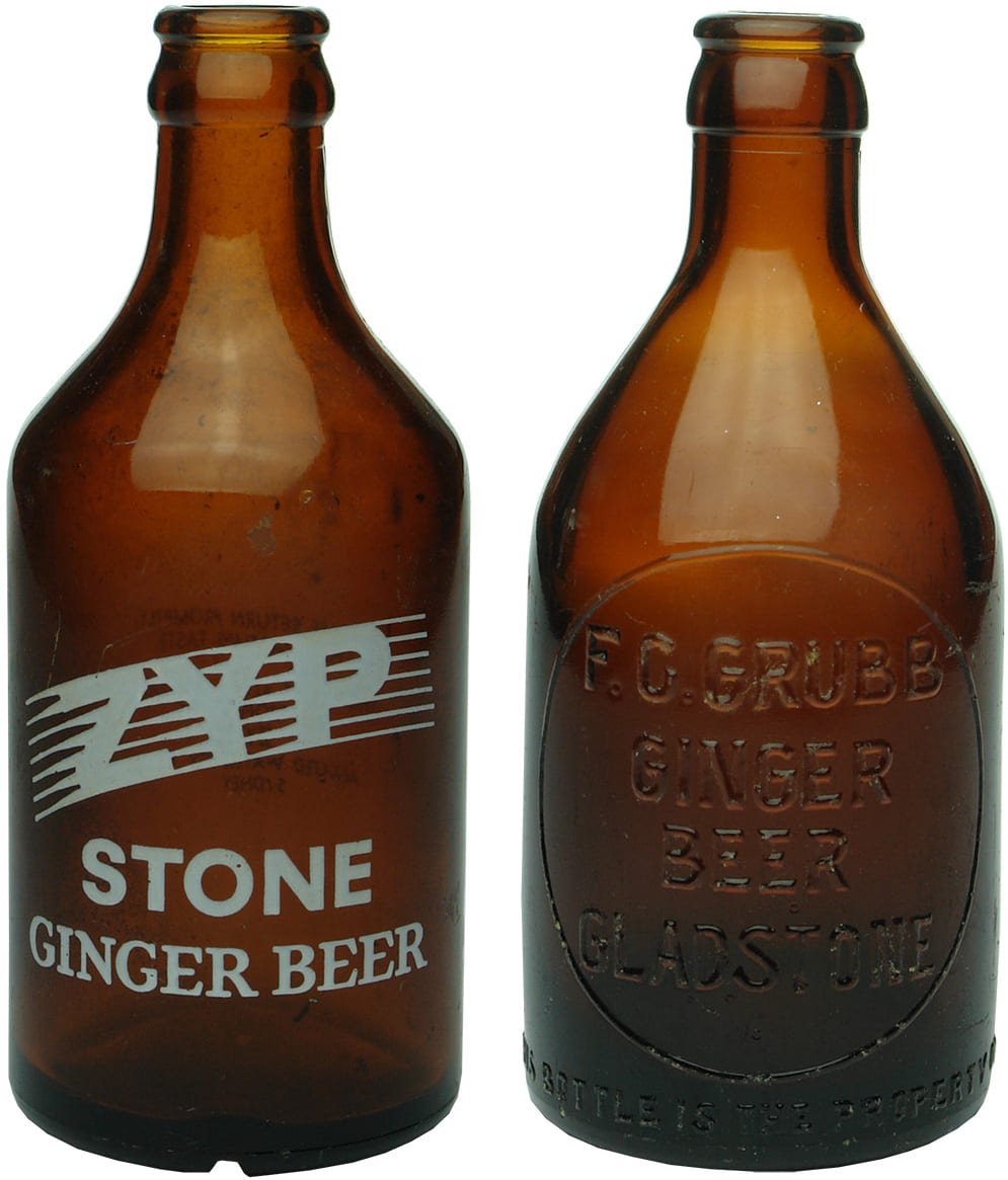 Collection Group Antique Glass Ginger Beer Bottles