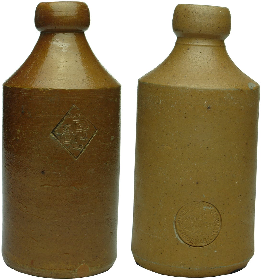 Collection Group Antique Stoneware Ginger Beer Bottles