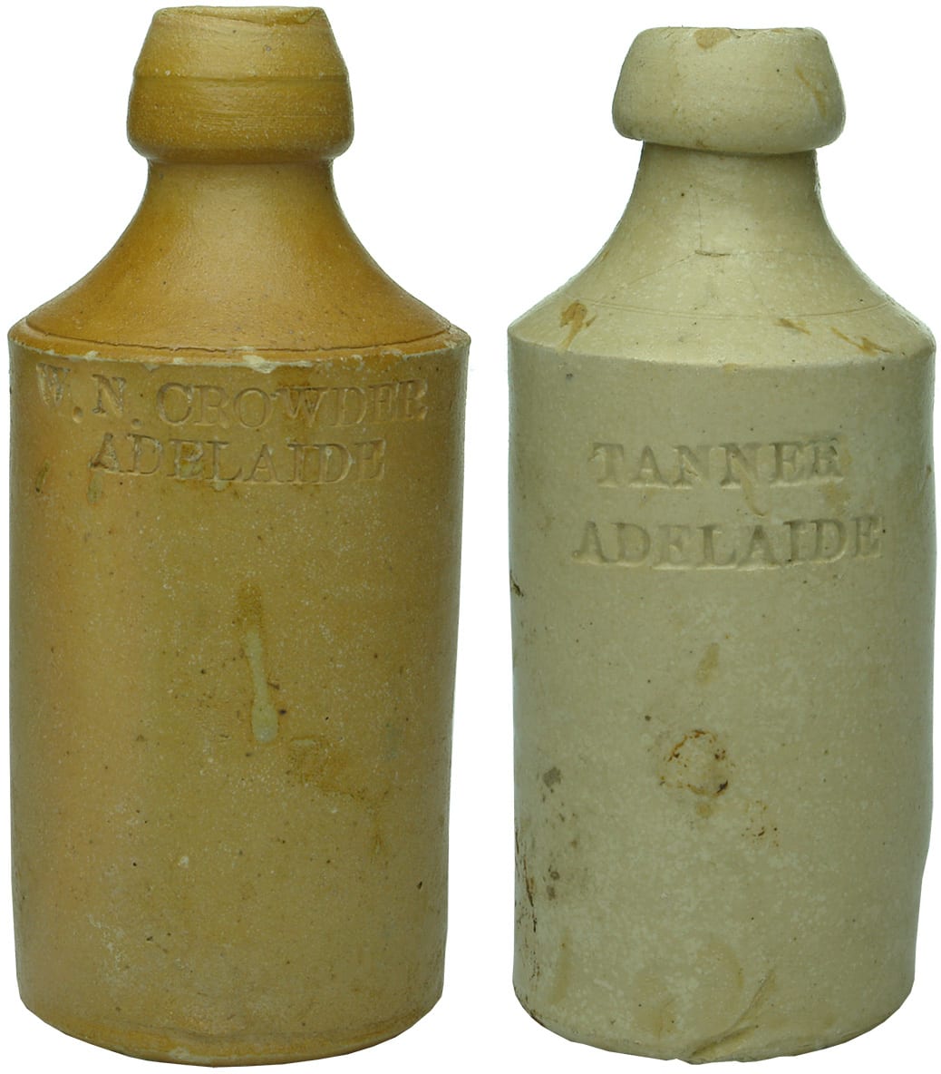 Collection Group Antique Stoneware Ginger Beer Bottles