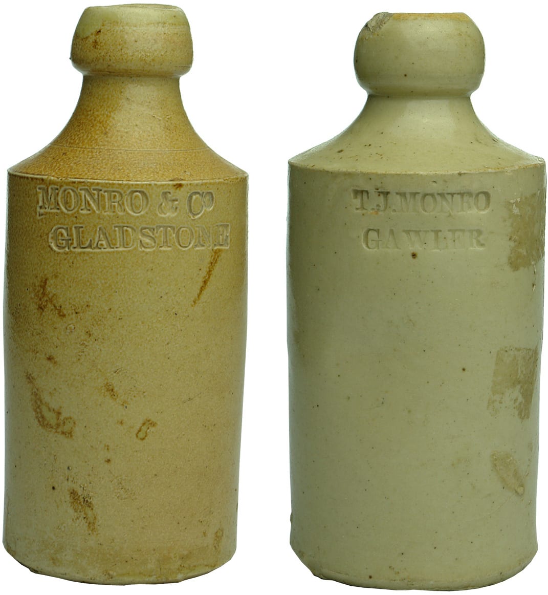 Collection Group Antique Stoneware Ginger Beer Bottles