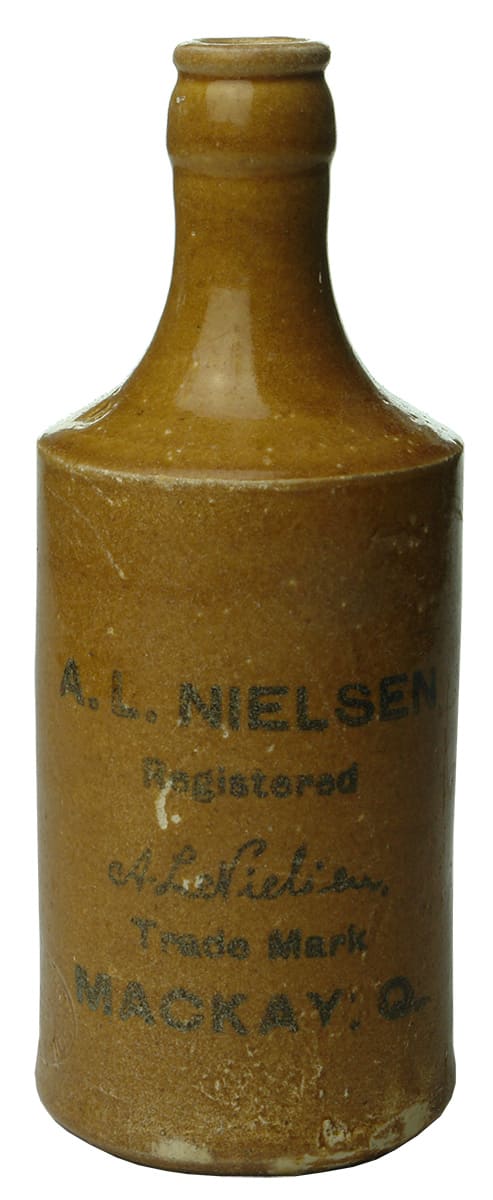 Nielsen Registered Mackay Stoneware Ginger Beer Bottle