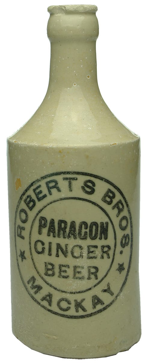 Roberts Bros Paragon Ginger Beer Mackay Stone Bottle