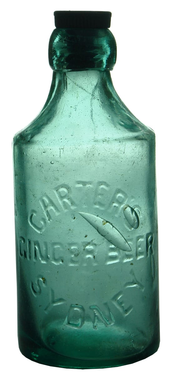 Carters Ginger Beer Sydney Internal Thread Glass Bottle