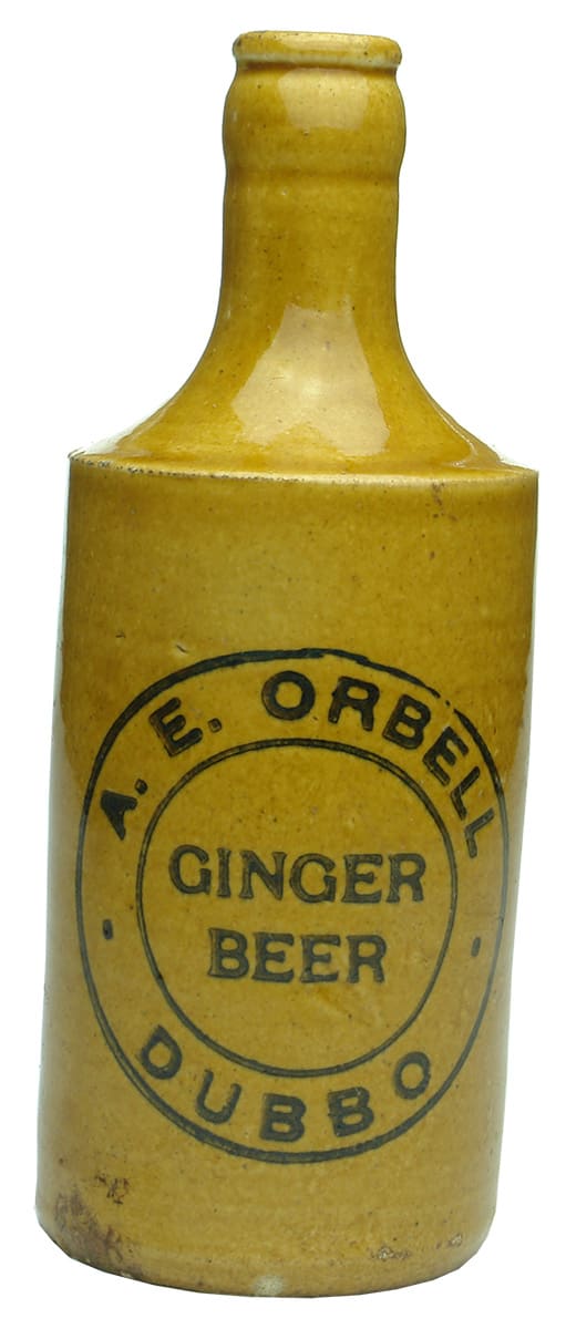 Orbell Ginger Beer Dubbo Stoneware Bottle