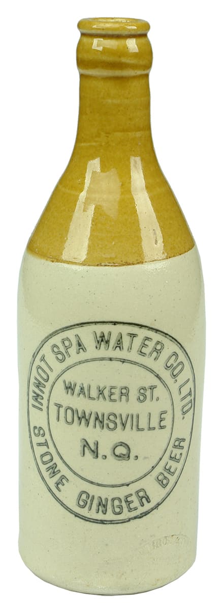 Innot Spa Water Walker Townsville Stone Ginger Beer Bottle
