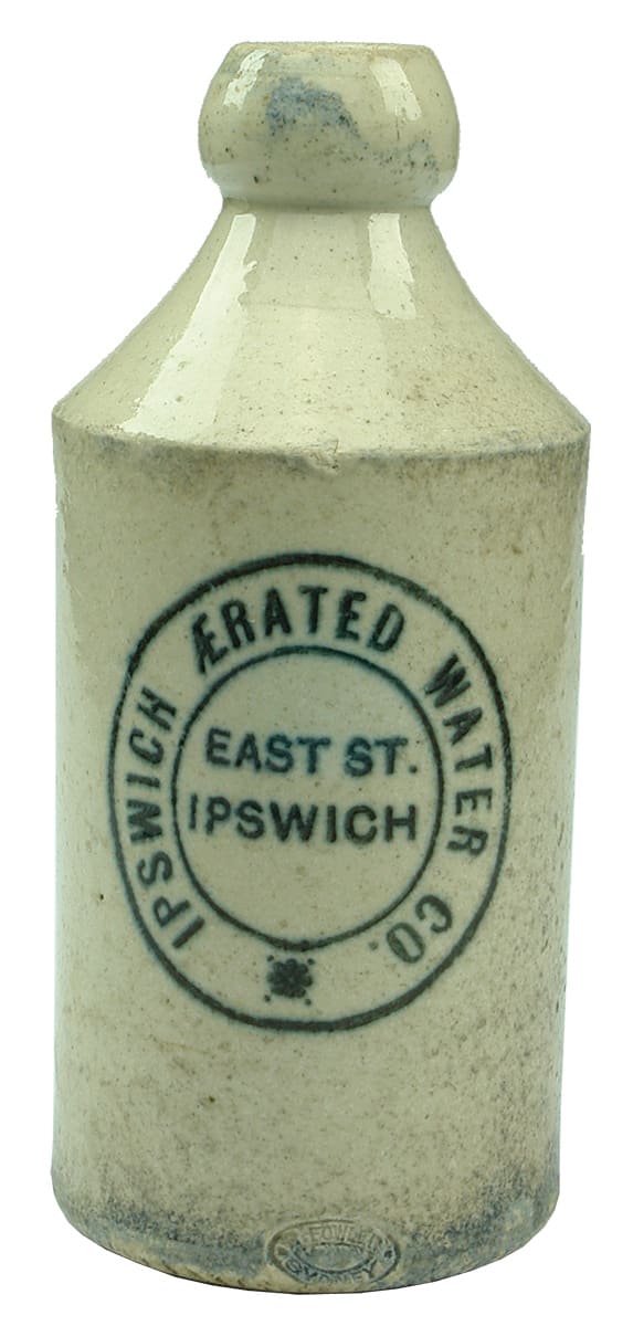 Ipswich Aerated Water Stoneware Ginger Beer Bottle