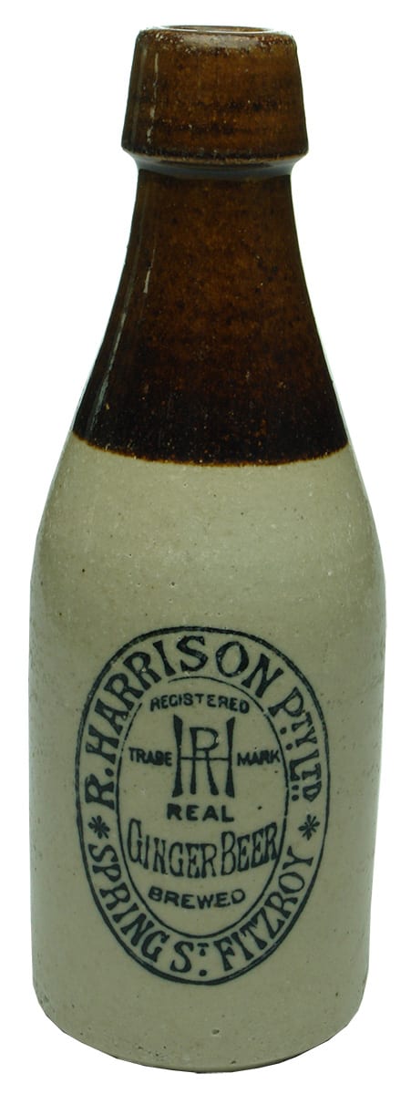 Harrison Fitzroy Stone Real Ginger Beer Bottle