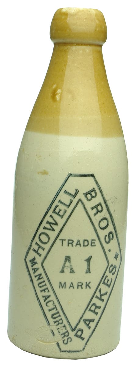Howell Bros Parkes Stone Ginger Beer Bottle