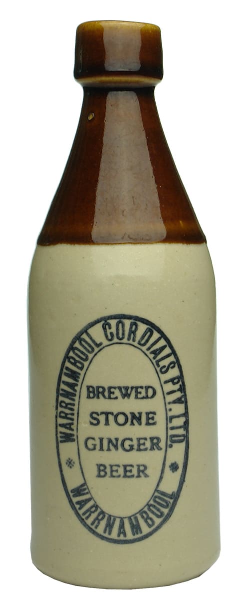 Warrnambool Cordials Brewed Stone Ginger Beer Bottle