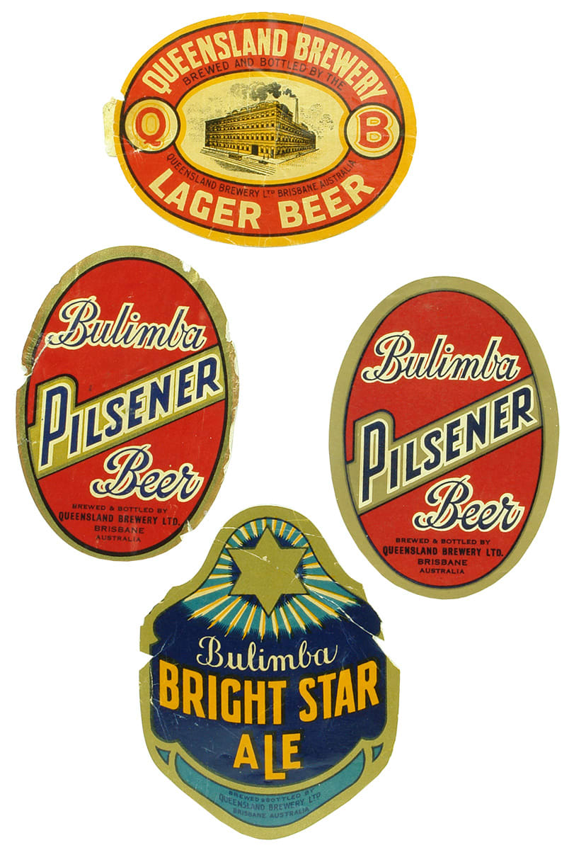 Four Australian Vintage Beer Labels