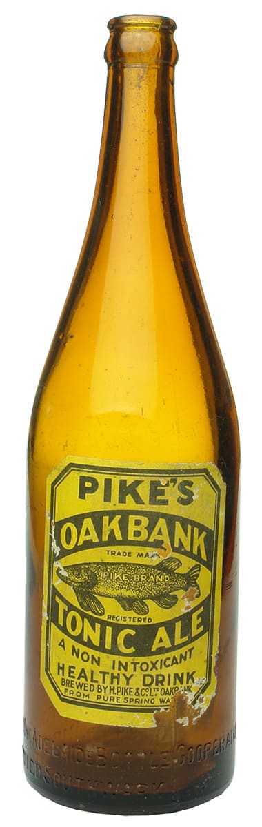 Pikes Oakbank Labelled Vintage Beer Bottle
