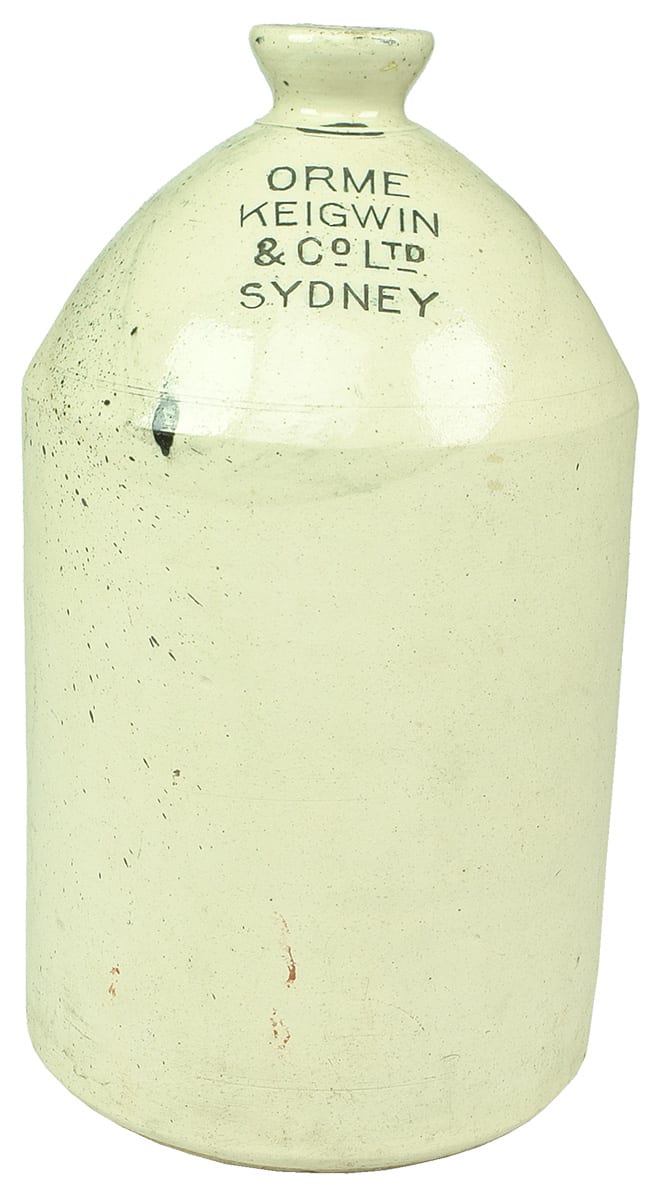 Orme Keigwin Sydney Stoneware Antique Demijohn