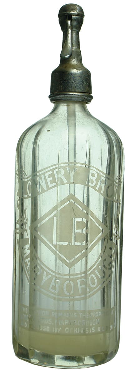 Lowery Bros Maryborough Fluted Vintage Soda Syphon