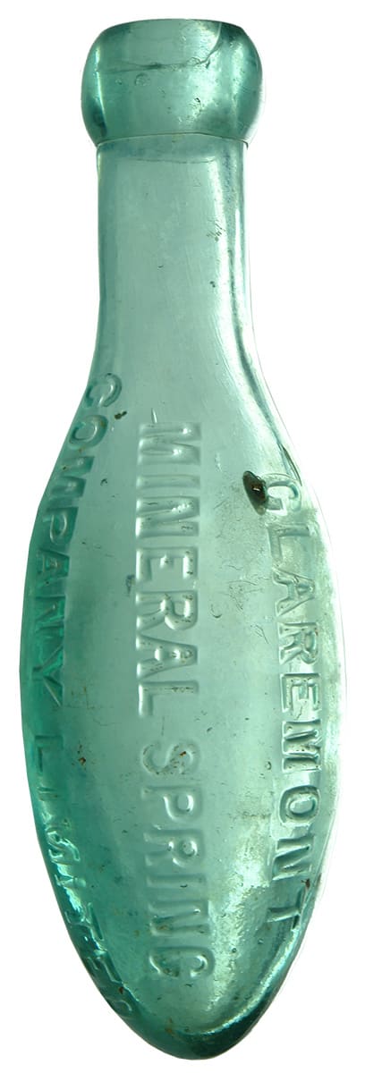 Claremont Mineral Spring Company Torpedo Bottle