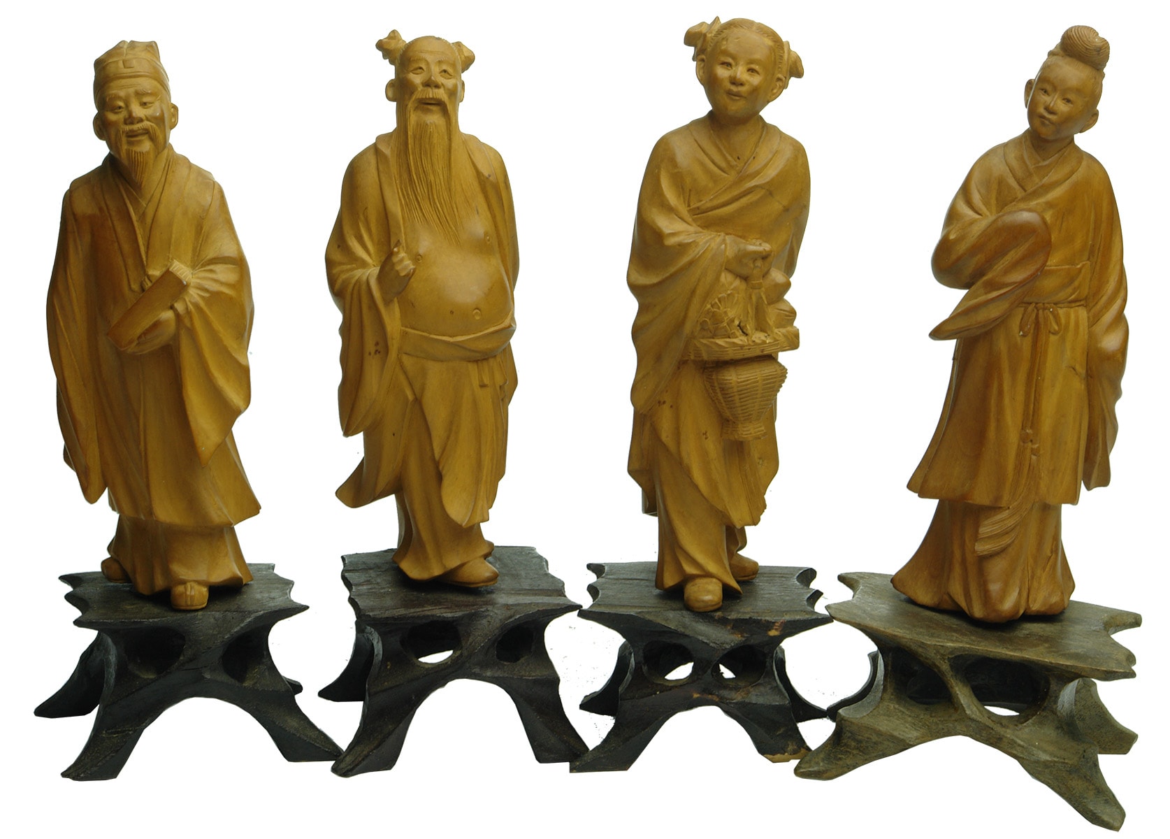 Chinese Figurines Carved Wooden