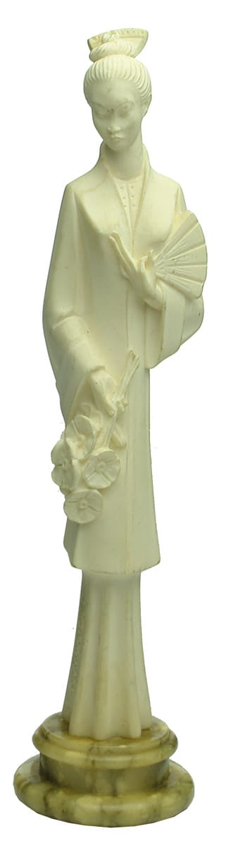 Arnaldo Gianelli Geisha Girl Alabaster Statue