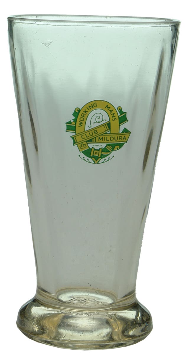 Working Mans Club Mildura Beer Glass