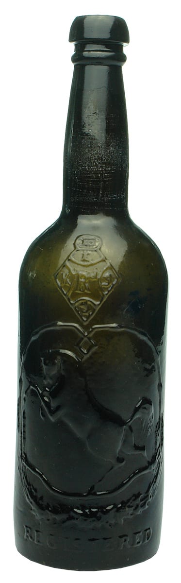 Black Horse Ale Glass Antique Bottle