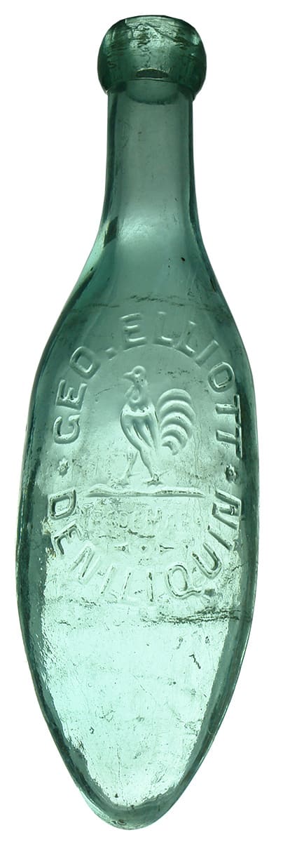 Elliott Rooster Deniliquin Antique Torpedo Bottle
