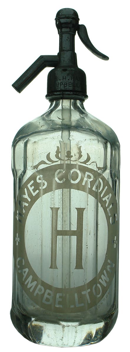 Hayes Cordials Campbelltown Mayo Syphons Vintage Bottle