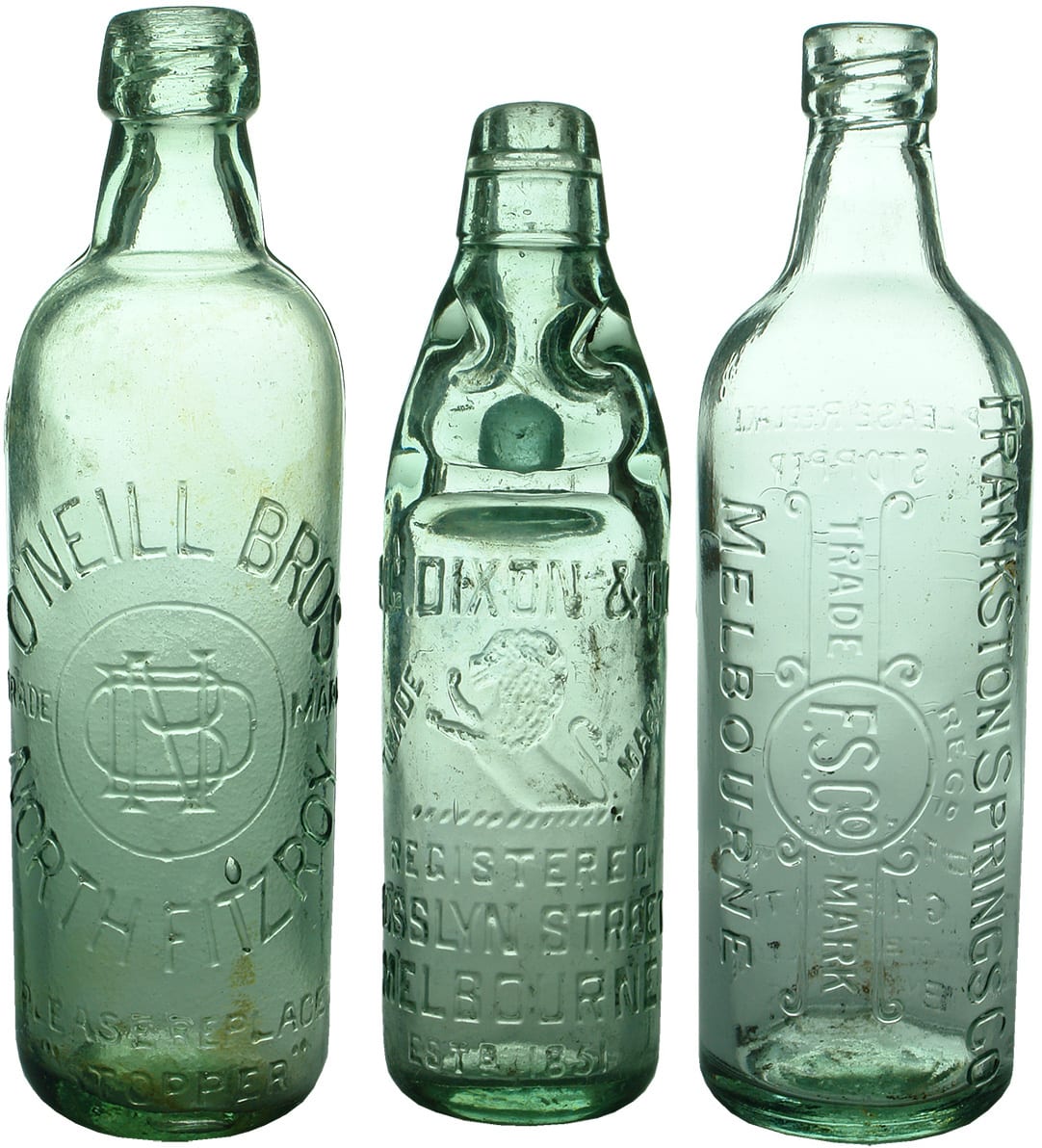 Collection Soft Drink Antique Old Bottles