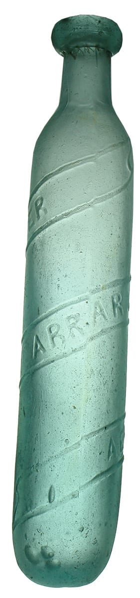 Aerated Carrara Water Spiral Maugham Antique Bottle