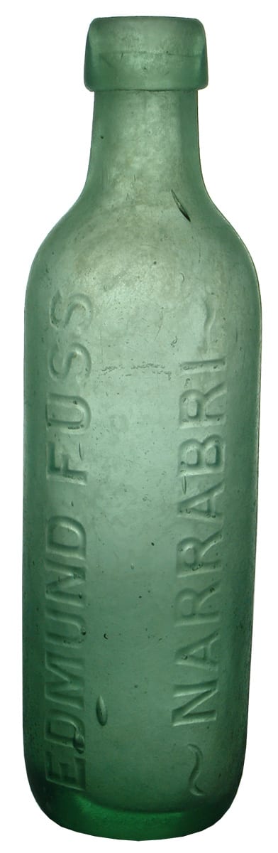 Edmund Fuss Narrabri Patent Soft Drink Bottle