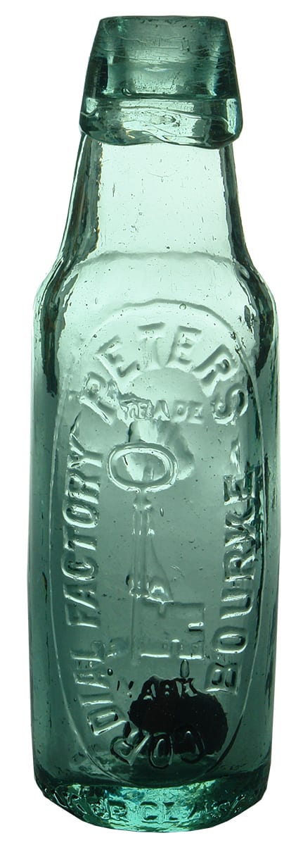 Peters Cordial Factory Bourke Key Lamont Patent Bottle