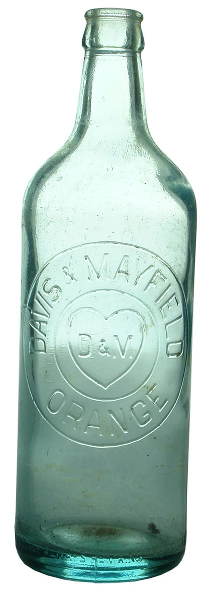 Davis Mayfield Orange Heart Crown Seal Bottle