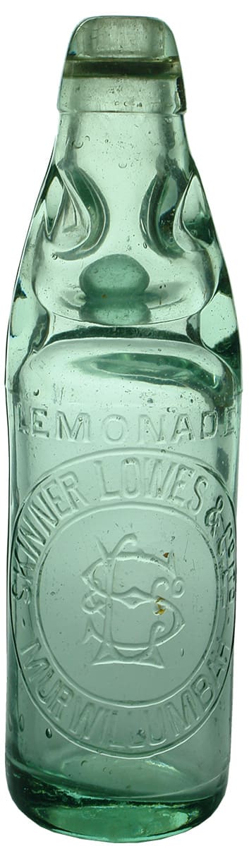 Skinner Lowes Murwillumbah Lemonade Codd Marble Bottle