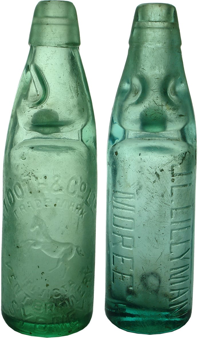 Collection Antique Codd Marble Bottles