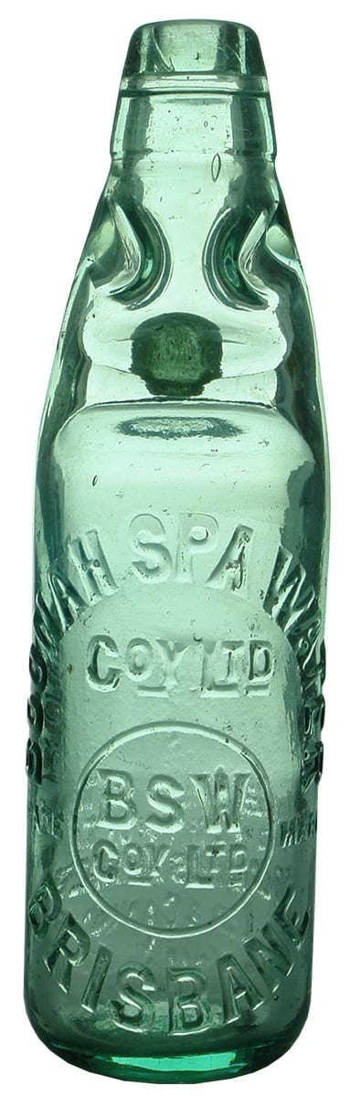 Boonah Spa Water Brisbane Antique Codd Bottle