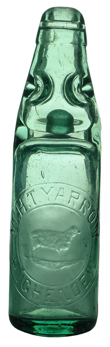 Yarrow Sheep Hughenden Antique Codd Marble Bottle