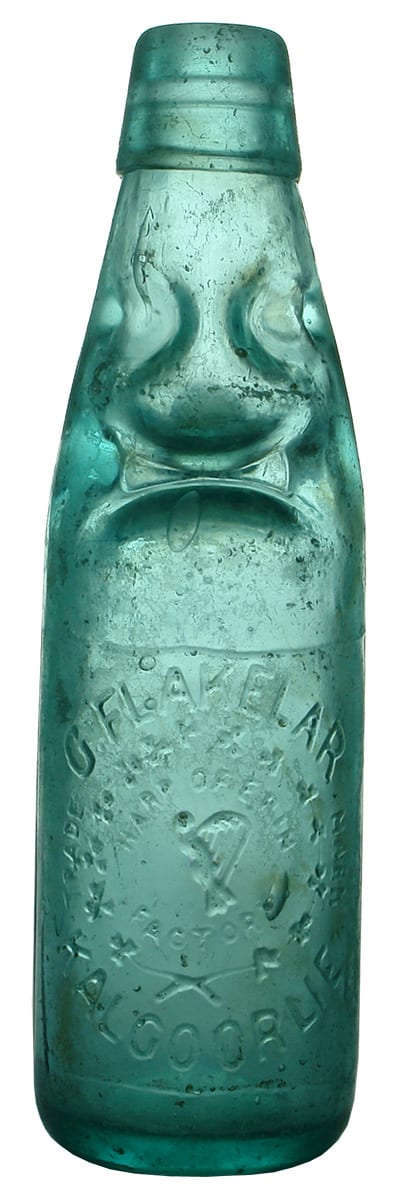 Flakelar Shamrocks Erin Kalgoorlie Antique Codd Bottle