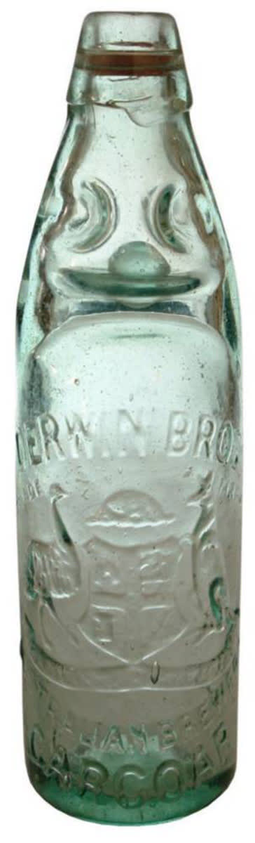 Derwin Bros Carcoar Antique Codd Marble Bottle